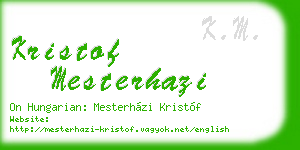 kristof mesterhazi business card