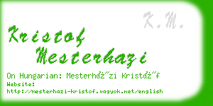 kristof mesterhazi business card